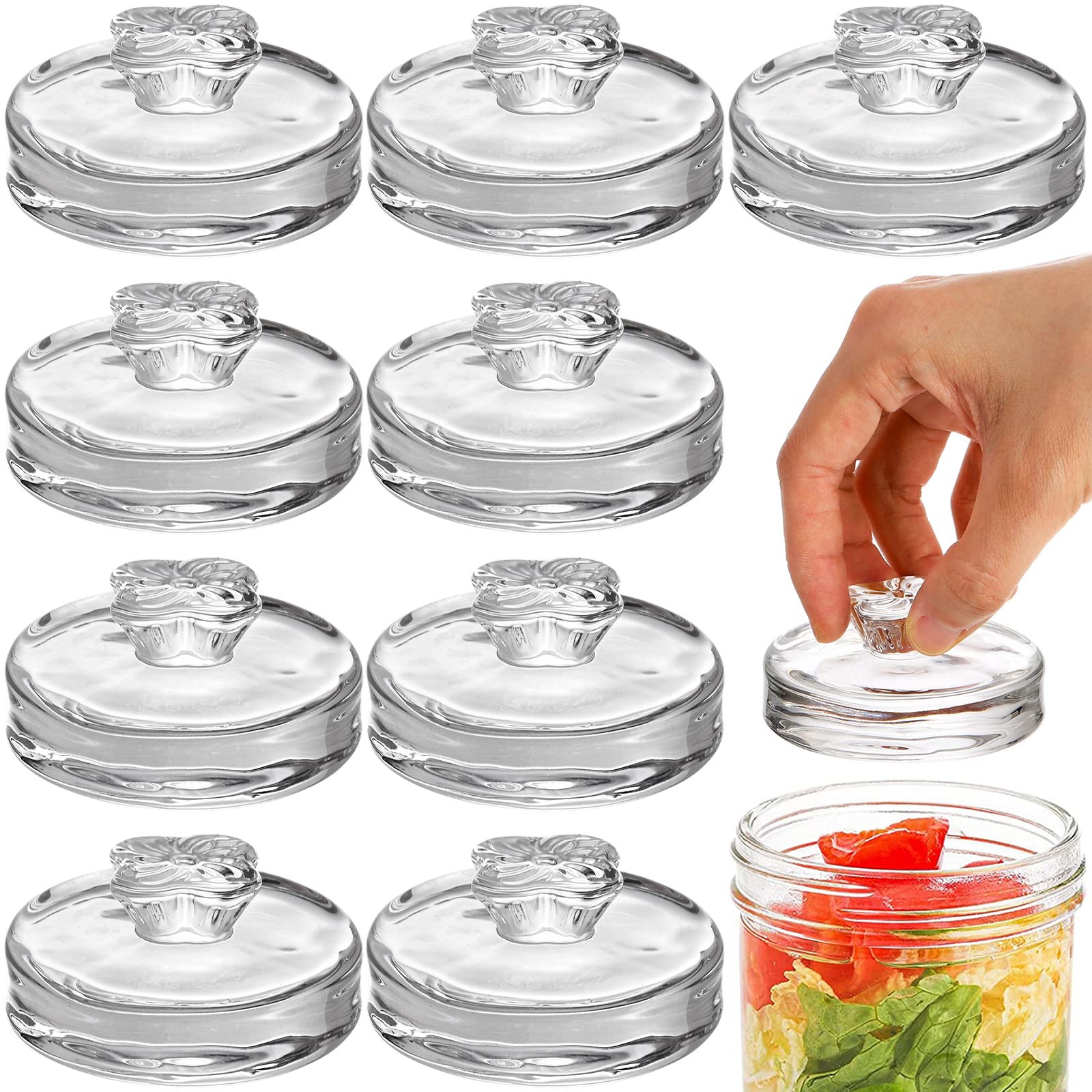 Okllen pesas de vidrio para fermentación, 9 unidades para frascos de boca ancha.