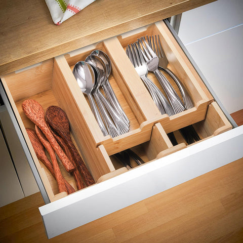 Okllen organizador para cajones de cocina, ideal en armarios y despensas.