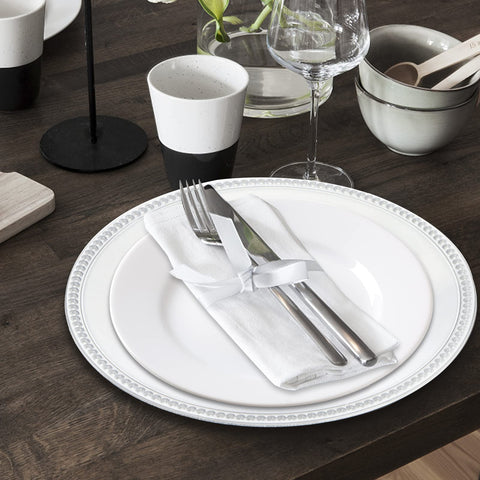 Okllen placa-servicio embosada borde-cuentas: ideal para decorar la mesa y resguardar vajilla.