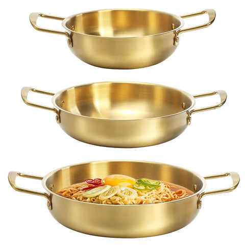 Okllen set de ollas coreanas ramen de 7 pulgadas con mango, ideal para hervir rápido.