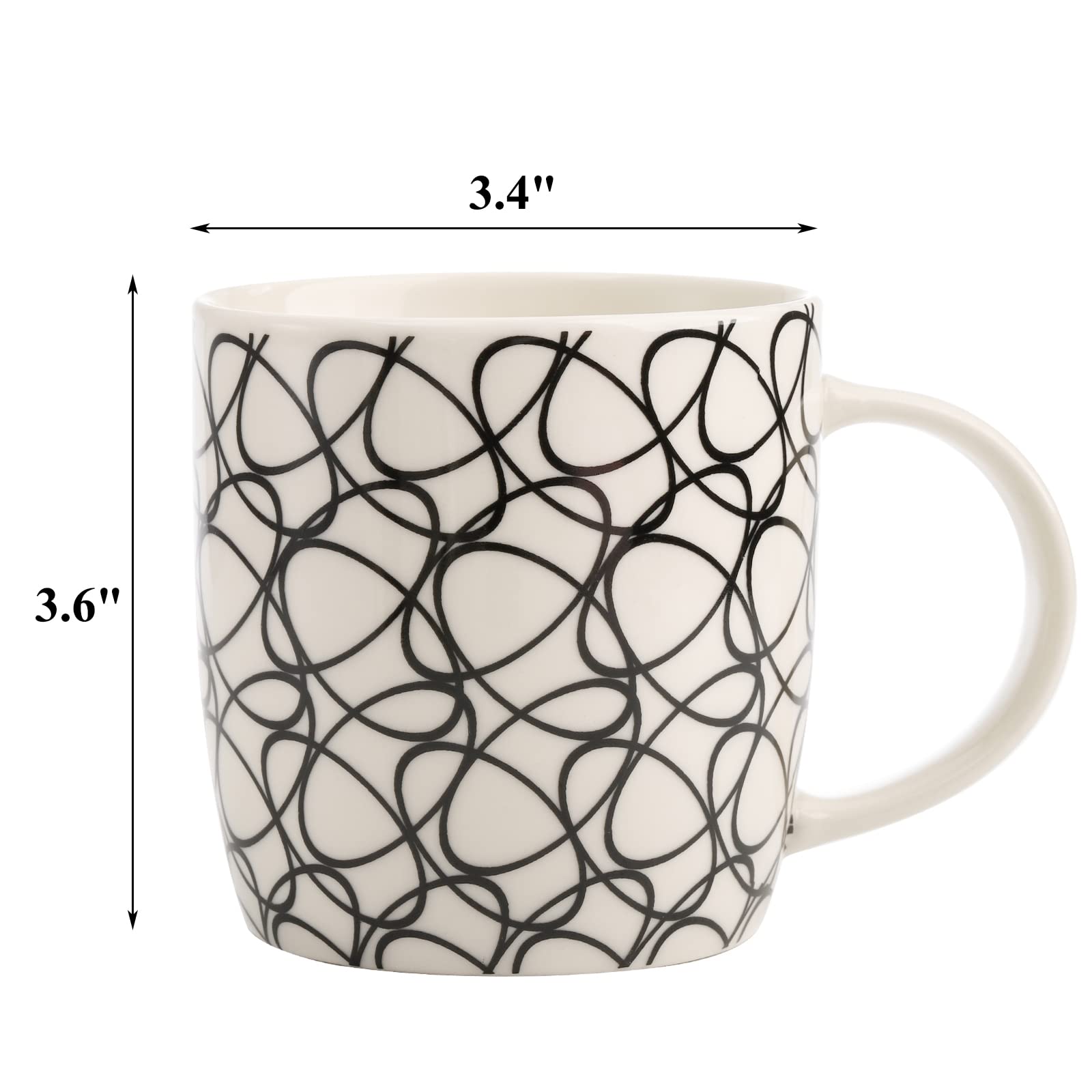 Okllen tazas cerámica con textura geométrica, para té o café.