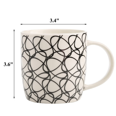 Okllen tazas cerámica con textura geométrica, para té o café.