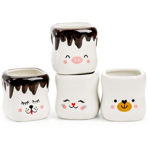 Okllen tazas marshmallow animales estilo 1 para merienda divertida.