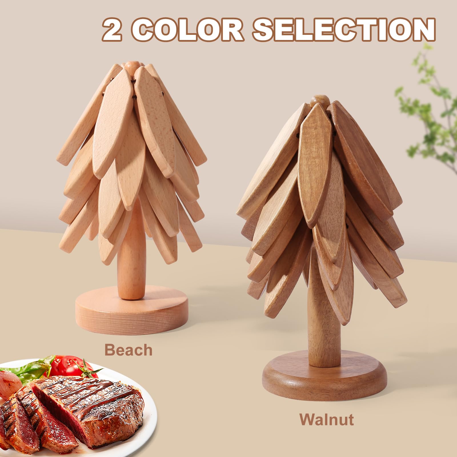 OKOMER trivet base de madera facilita colocar ollas calientes.