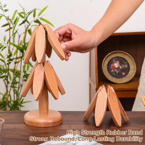 OKOMER trivet base de madera protege encimeras del calor.