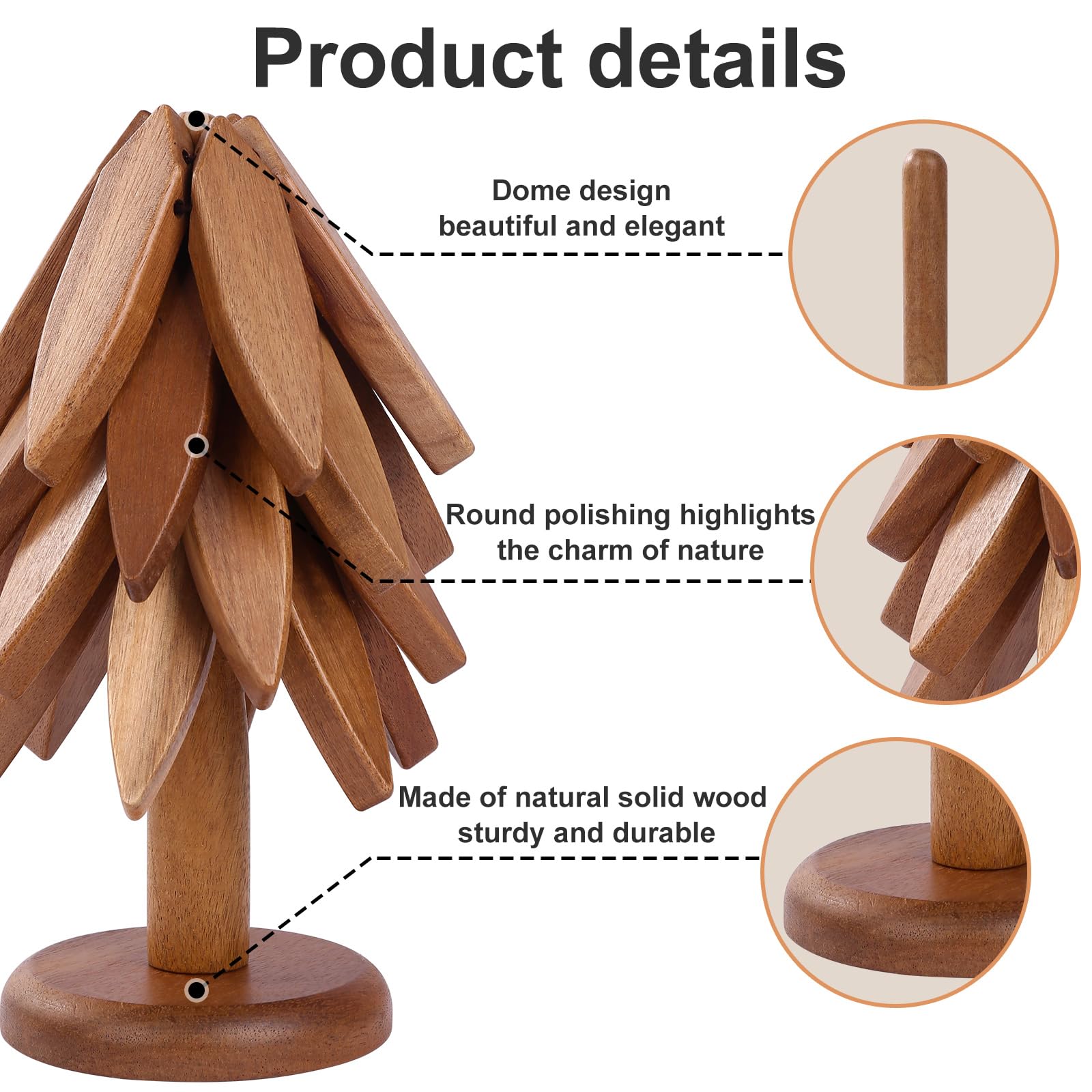 OKOMER trivet base de madera ideal para servir y calentar.