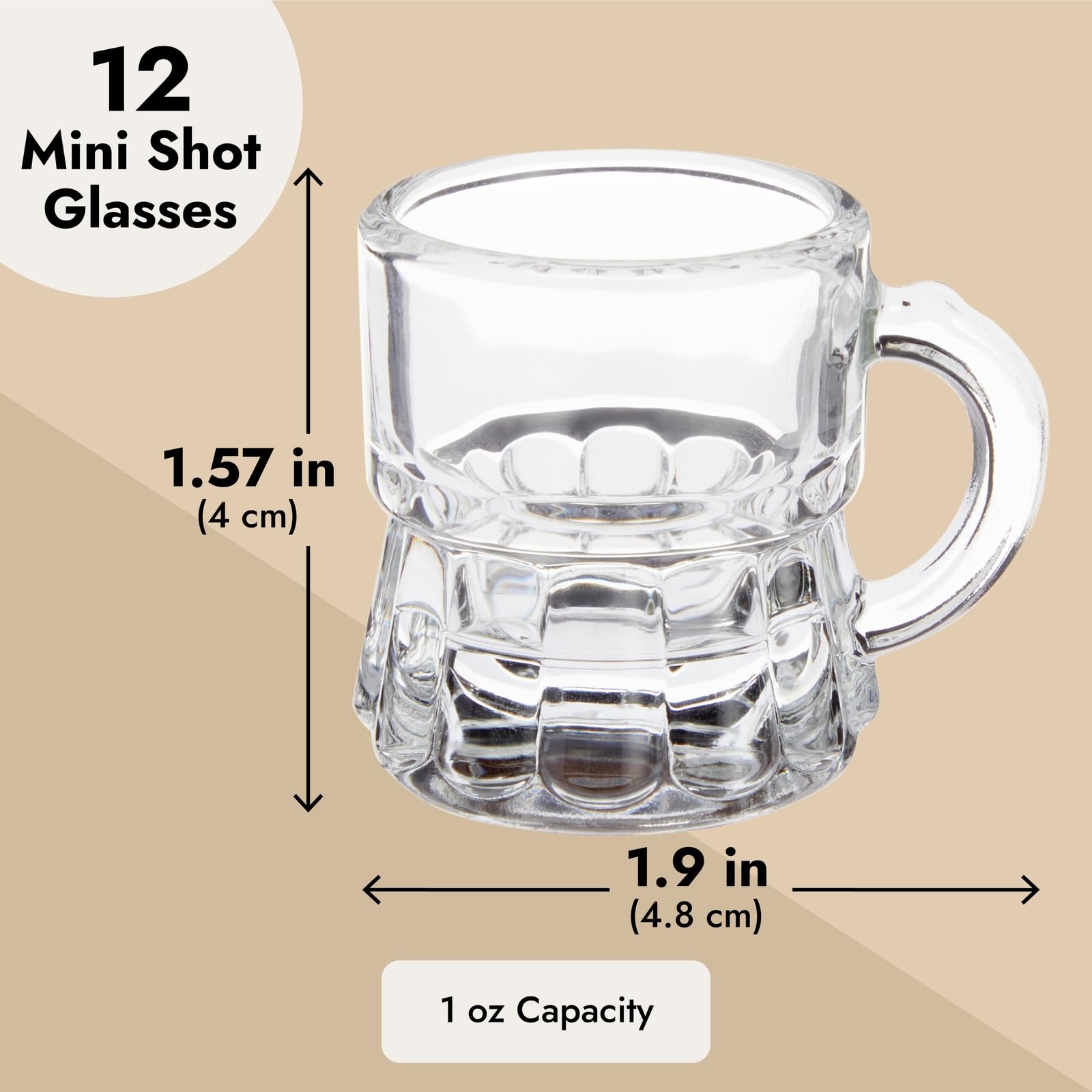 Okuna Outpost juego de 12 mini chupitos con asa, regalo ideal para adultos.