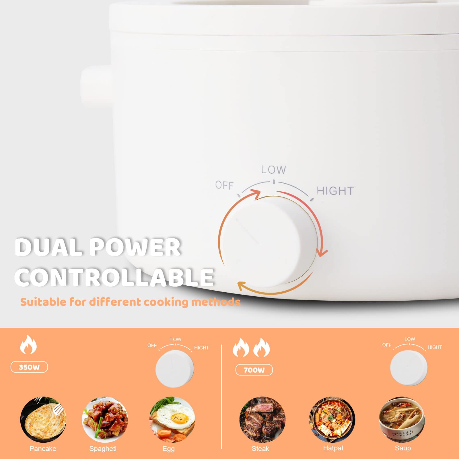 Olayks olla eléctrica con doble potencia para recetas rápidas y lentas.