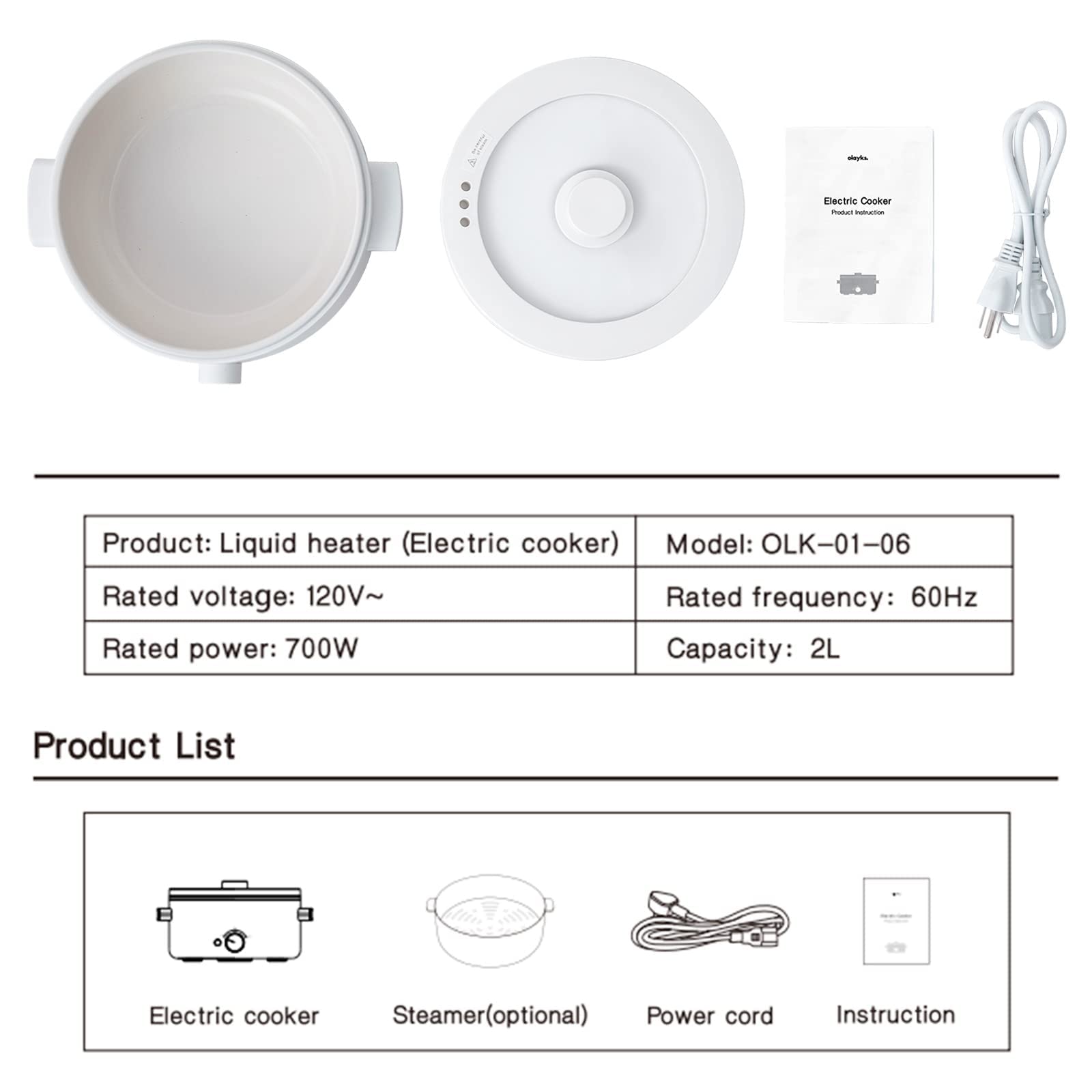 Olayks set regalo olla eléctrica ideal para estudiantes.