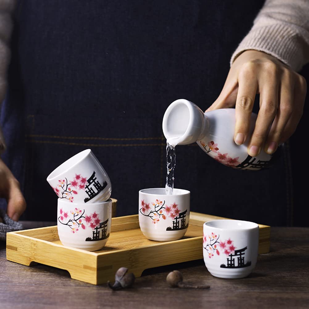 Old Craftsmen's juego de cerámica para degustación de sake en casa