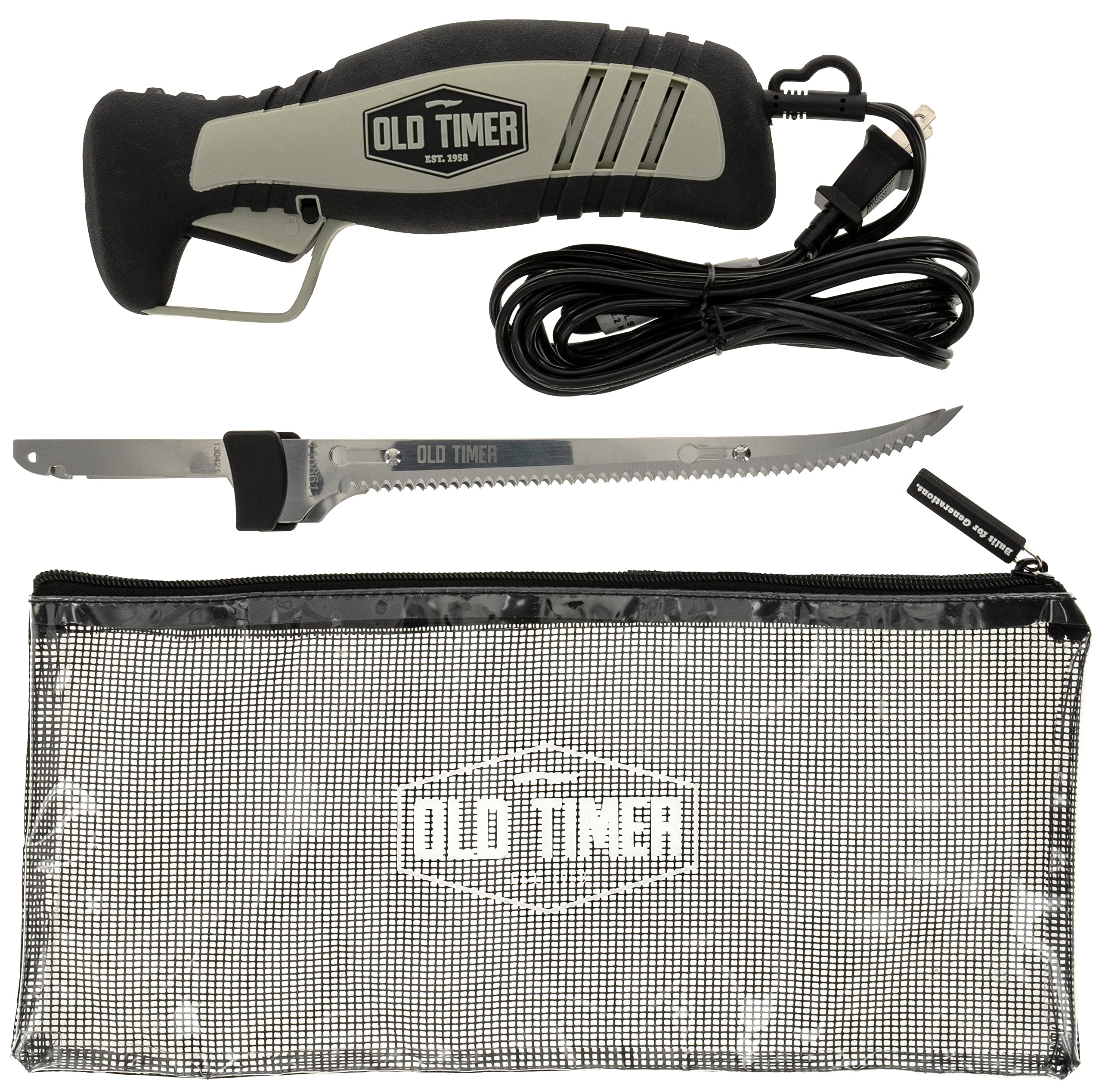 Cuchillo electrico Old Timer para filetear con hoja de 8 pulgadas y precision