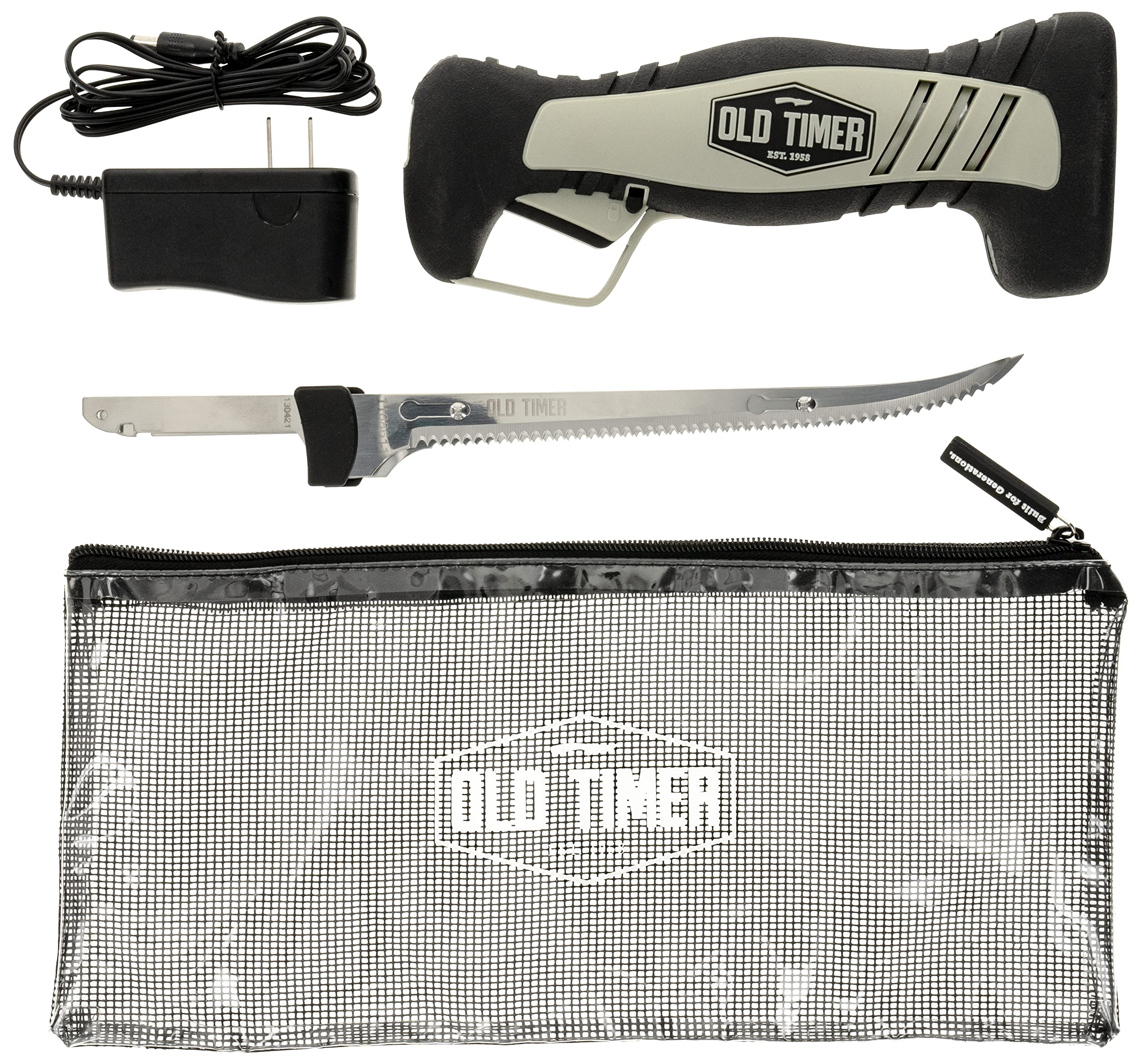 Old Timer cuchillo electrico inalambrico para pesca facilita filetear pescado