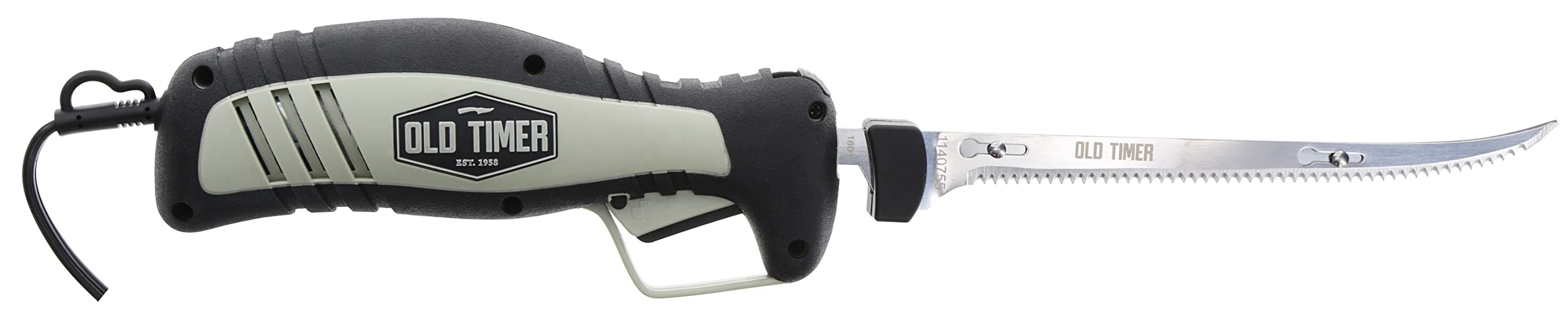 Mango ergonómico texturizado de Old Timer para control seguro durante el fileteo
