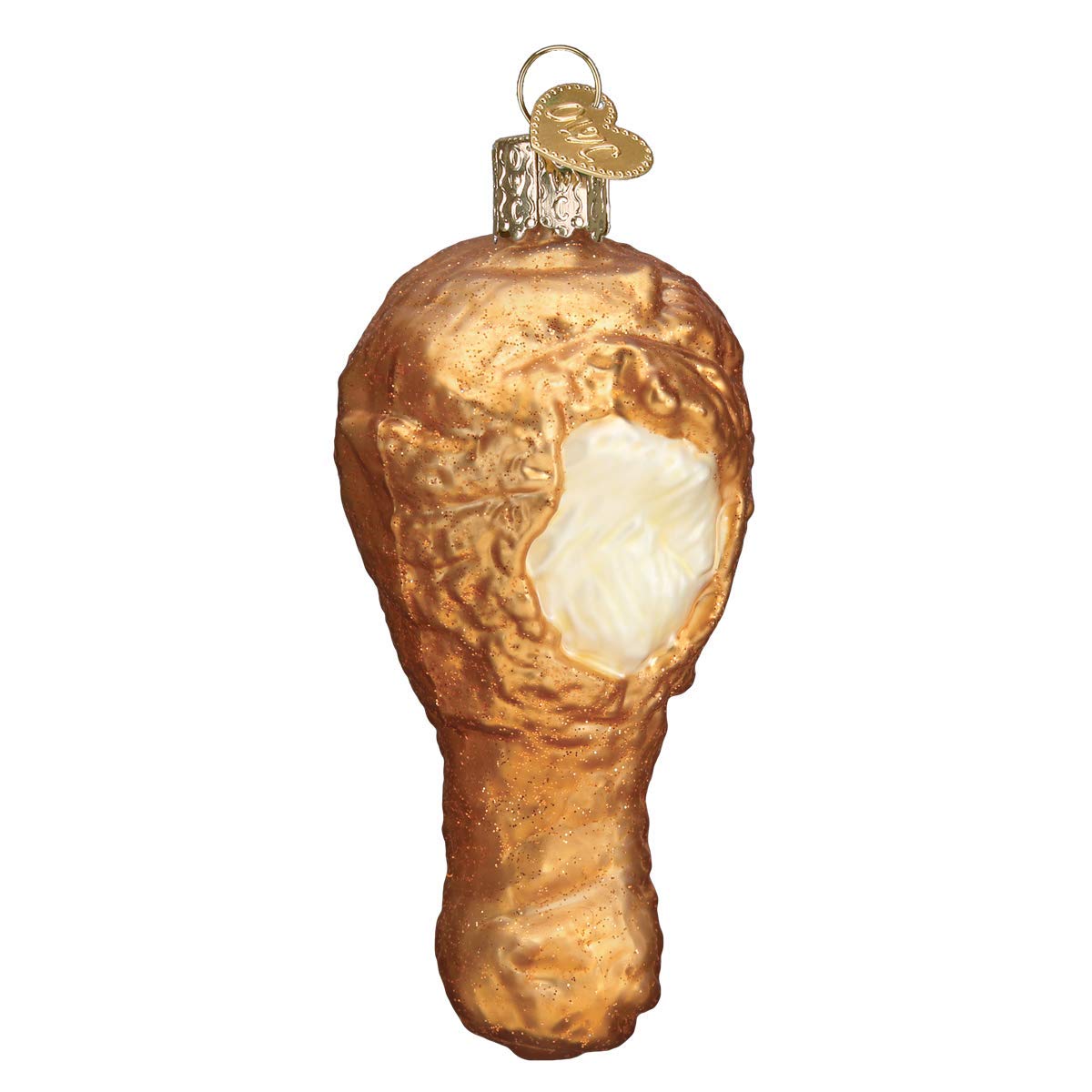 Ornamento de muslo de pollo de Old World Christmas, perfecto para amantes de la comida.