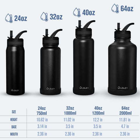 Uso exterior: OLDLEY 40oz resistente para aventuras al aire libre.