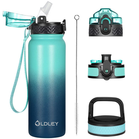 Oldley botella aislada 20oz con boca ancha para hielo y limpieza rápida