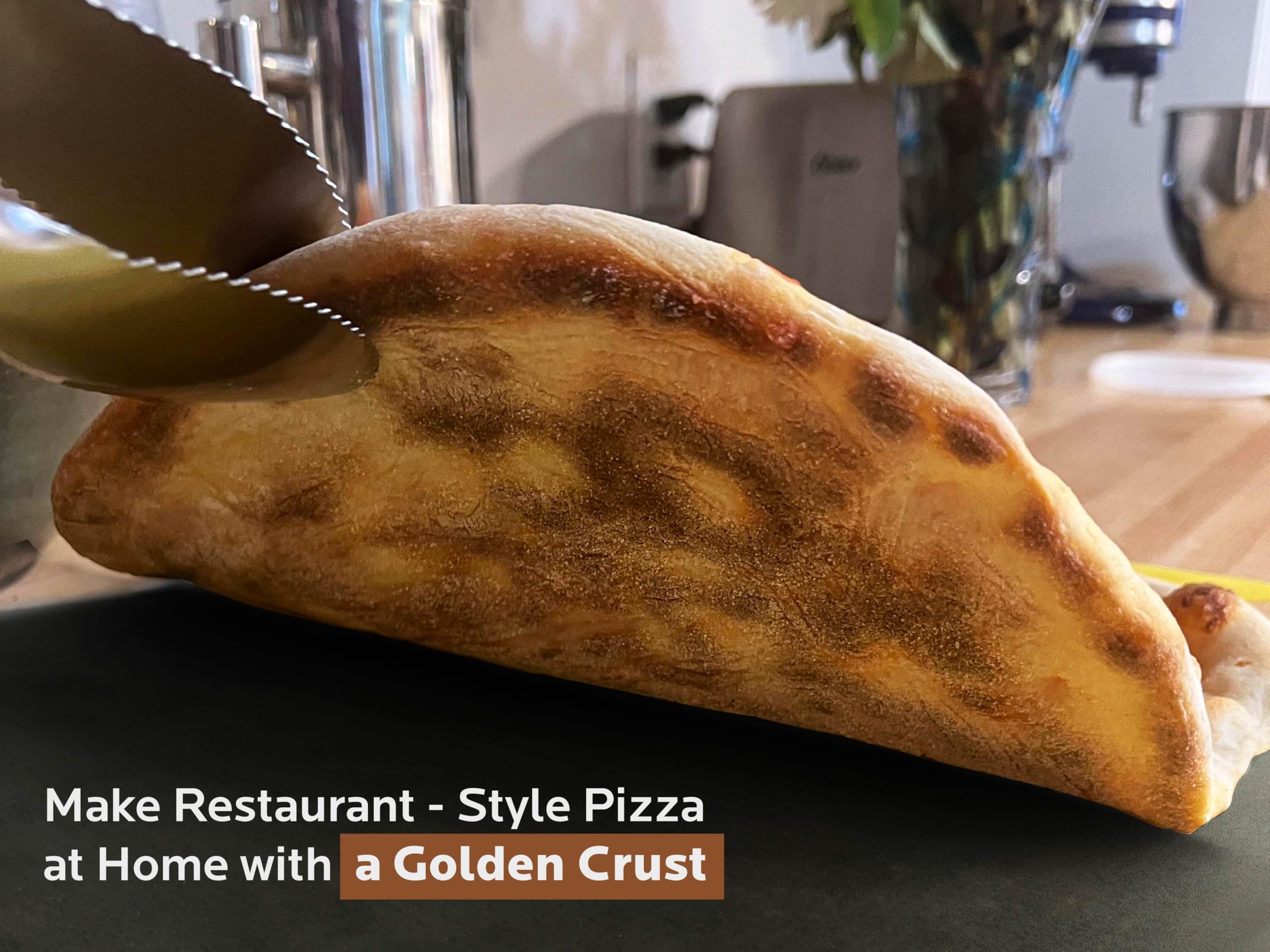 OLEEK – superficie amplia para pizzas grandes y porciones para toda la familia.