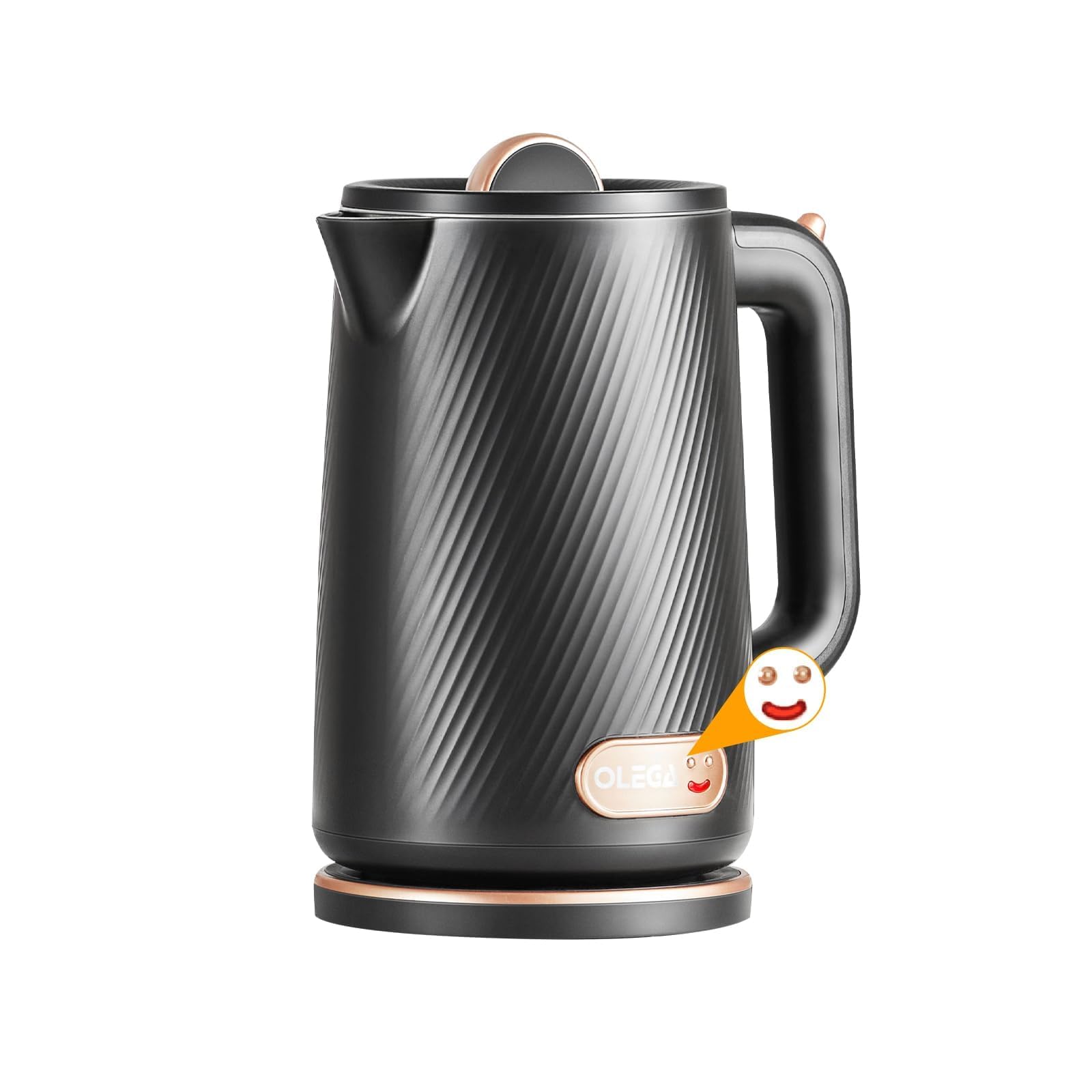 OLEGA hervidor eléctrico 1500W para hervir agua rápido en la cocina.