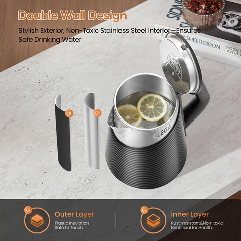 OLEGA diseño negro y plata, combinación moderna para la cocina.