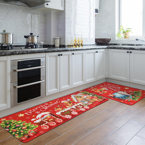 Olgaa alfombra navideña de cocina, ideal para pasillos y entradas.