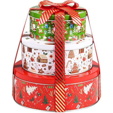 Olgaa caja galletas navidad con hombre de jengibre, ideal para almacenar galletas crujientes.