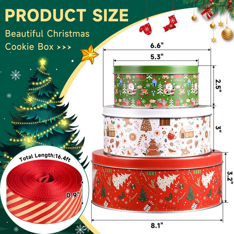 Olgaa caja galletas navidad con papanoel, perfecta para regalos y almacenamiento ordenado.