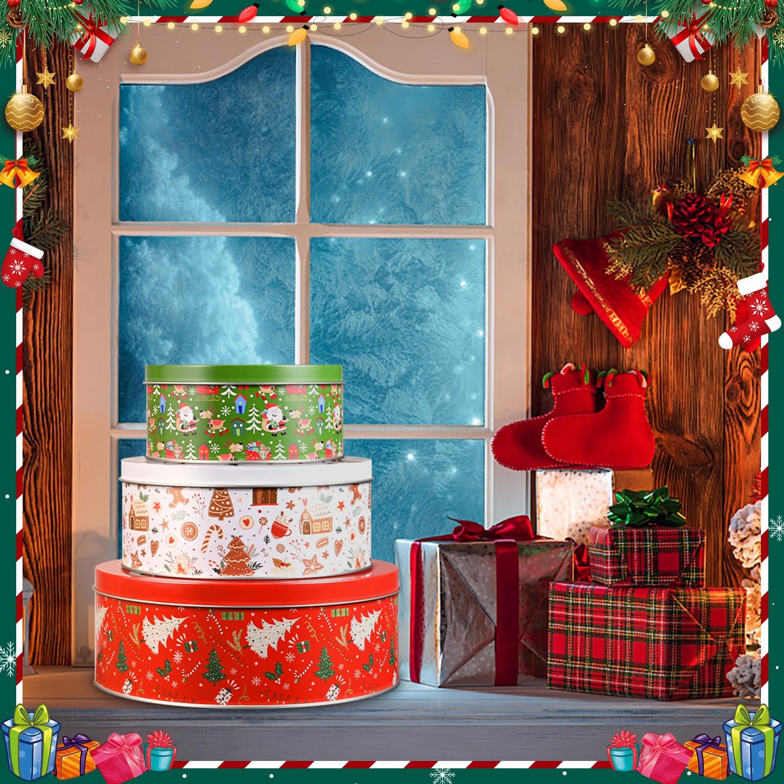 Olgaa presentación regalo dulces navideños, lista para regalar con galletas caseras.