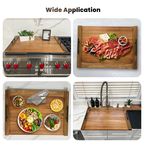 Dimensiones 30.25 x 21.75 pulgadas de Olive Everything Noodle Board para encimera amplia