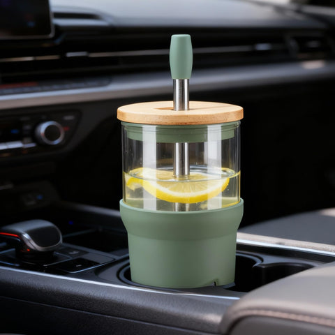 Vaso Olivego para coche y actividades al aire libre.