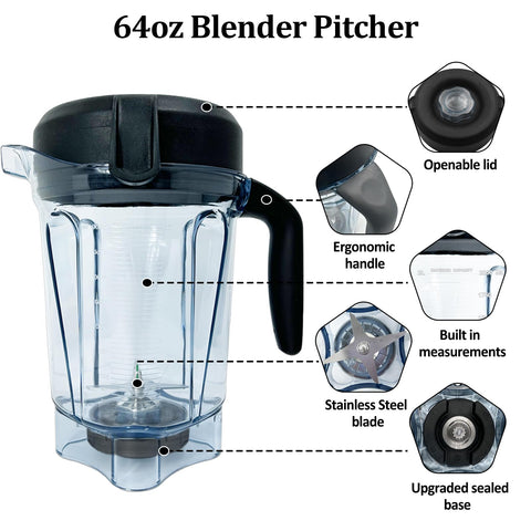 Oliyisen Jarra 64oz, material libre de BPA, seguro y duradero.