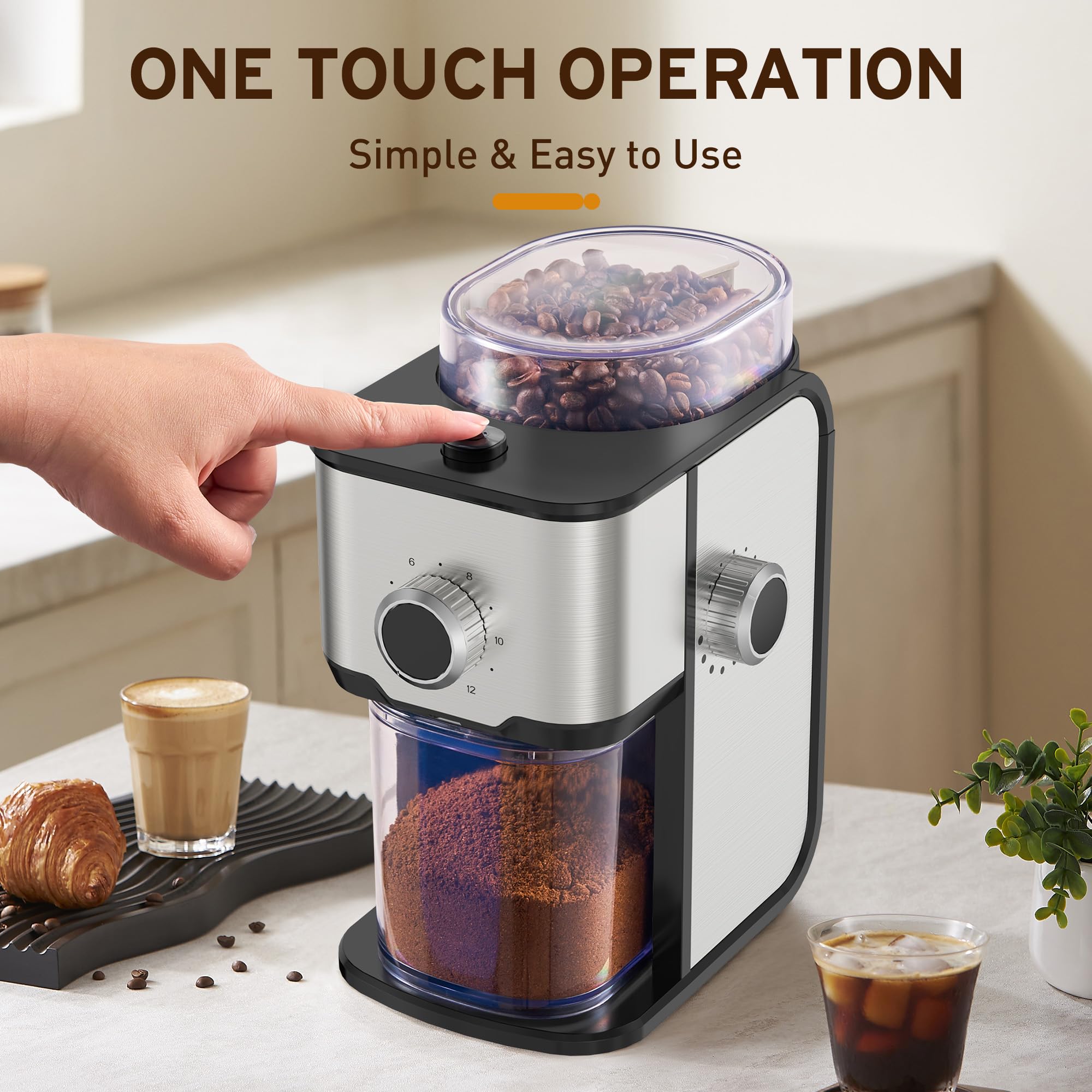 Ollygrin molinillo café apto para expreso, prensa francesa y extracción en frío.