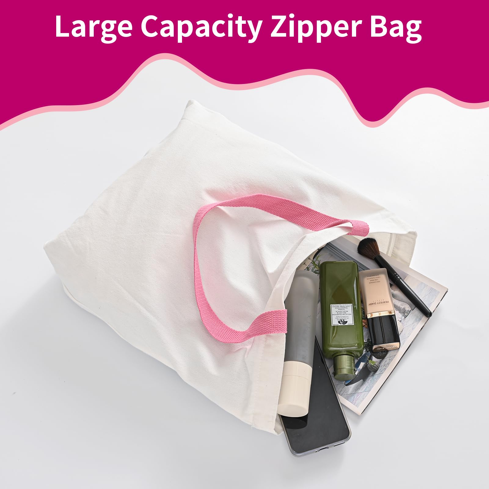 OLSUNOR bolso canvas resistente para uso diario, ligero y lavable