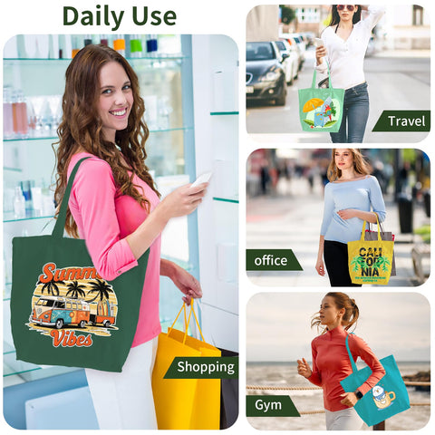 Bolsa OLSUNOR de lona resistente y lavable para uso repetido.