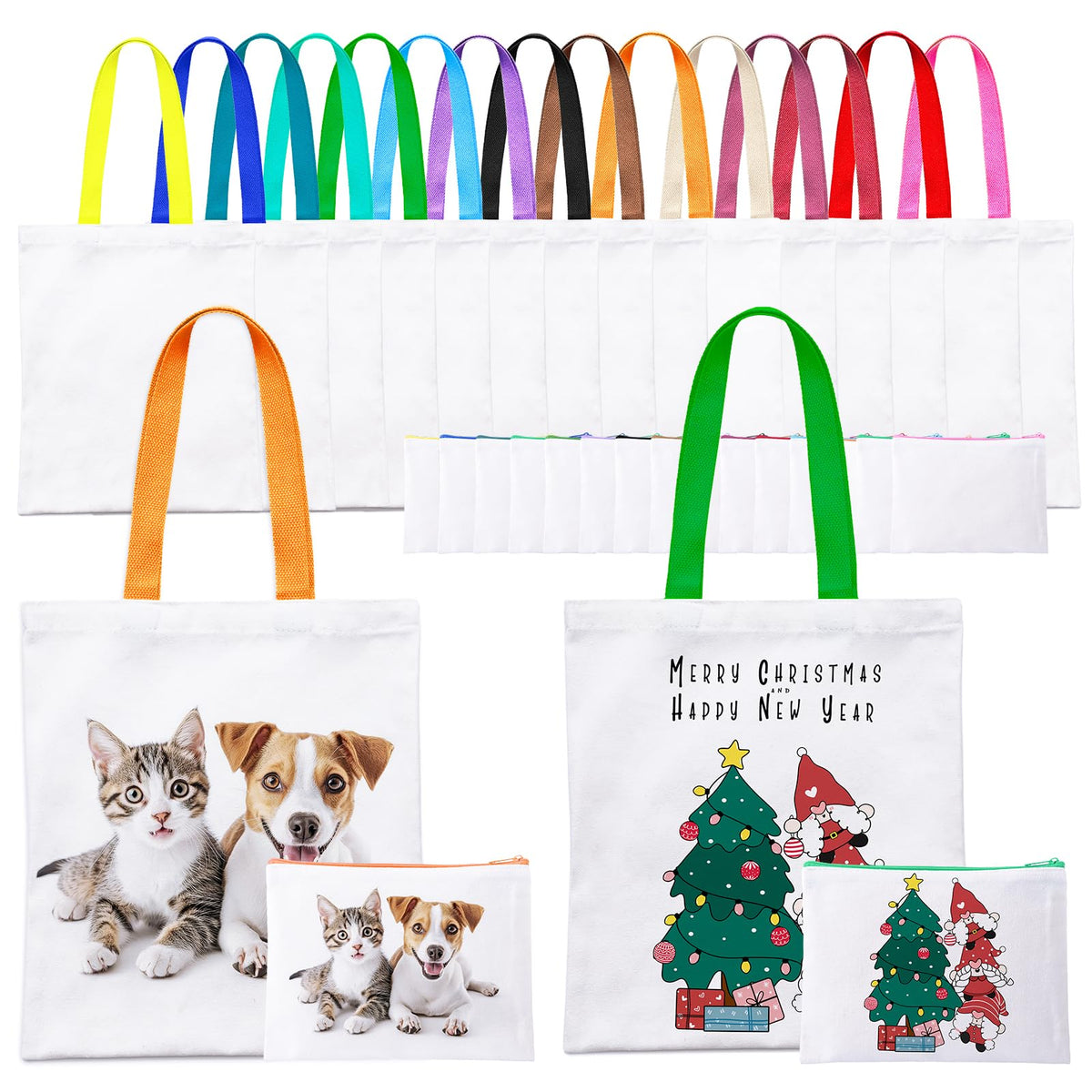 OLSUNOR bolsa tote de canvas lista para sublimación y personalización.