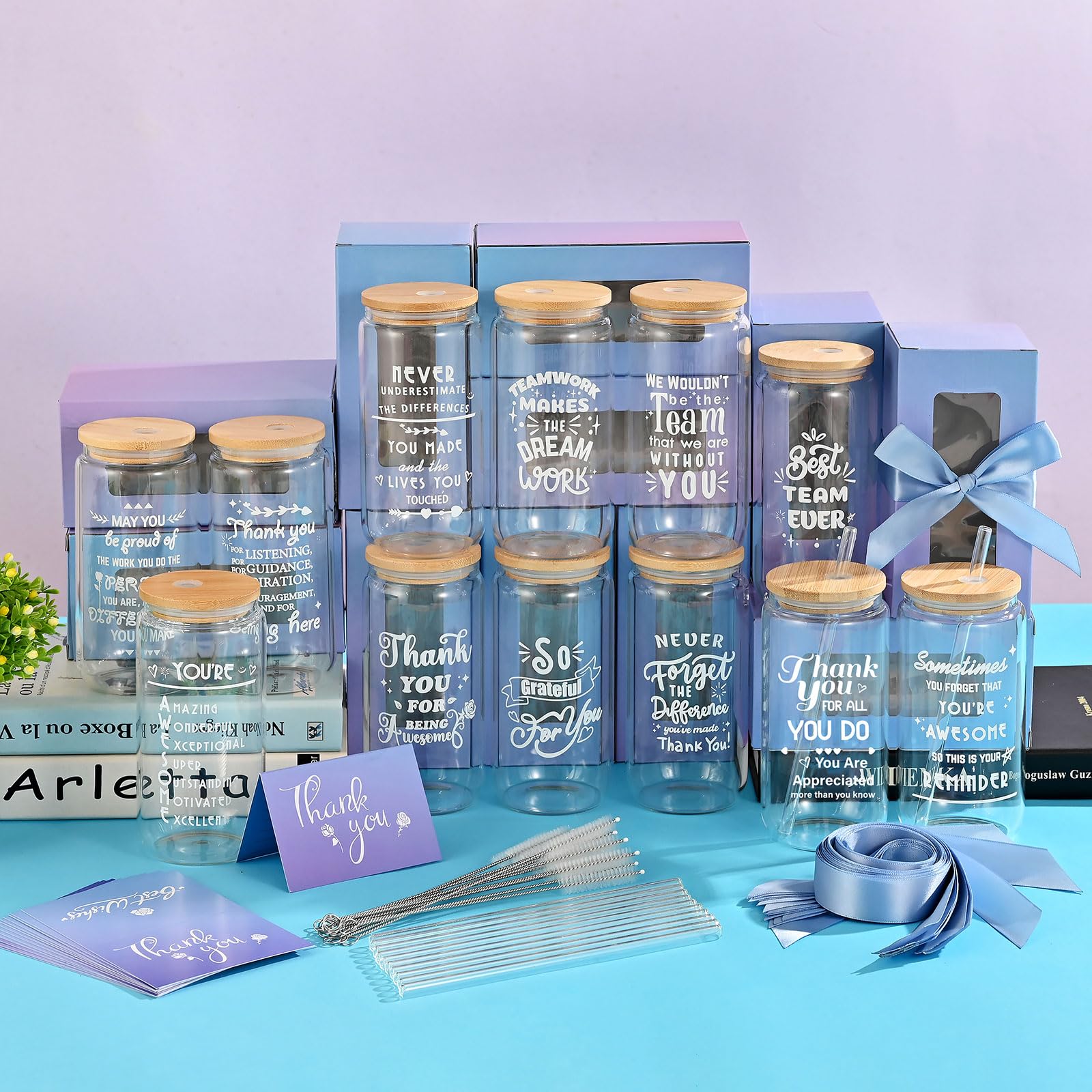 Pajitas de vidrio OLSUNOR para bebidas y regalos personalizados