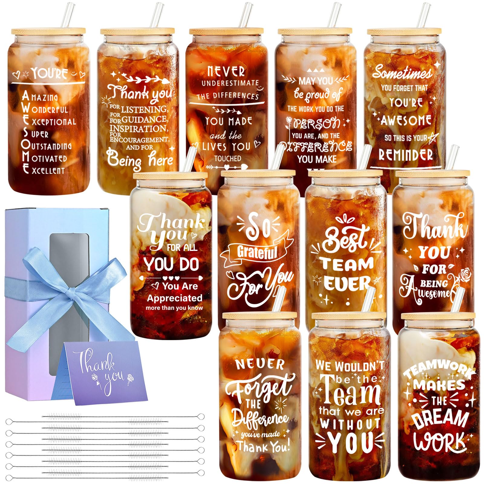 Vaso de vidrio OLSUNOR con tapa, ideal para bebidas en la oficina