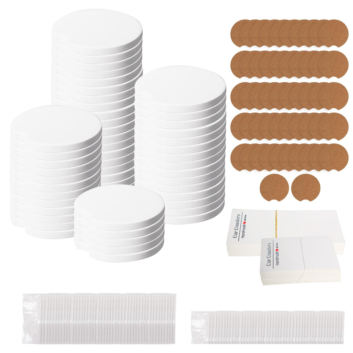 Posavasos de cerámica Olutacot para sublimación, juego completo de 312 piezas.