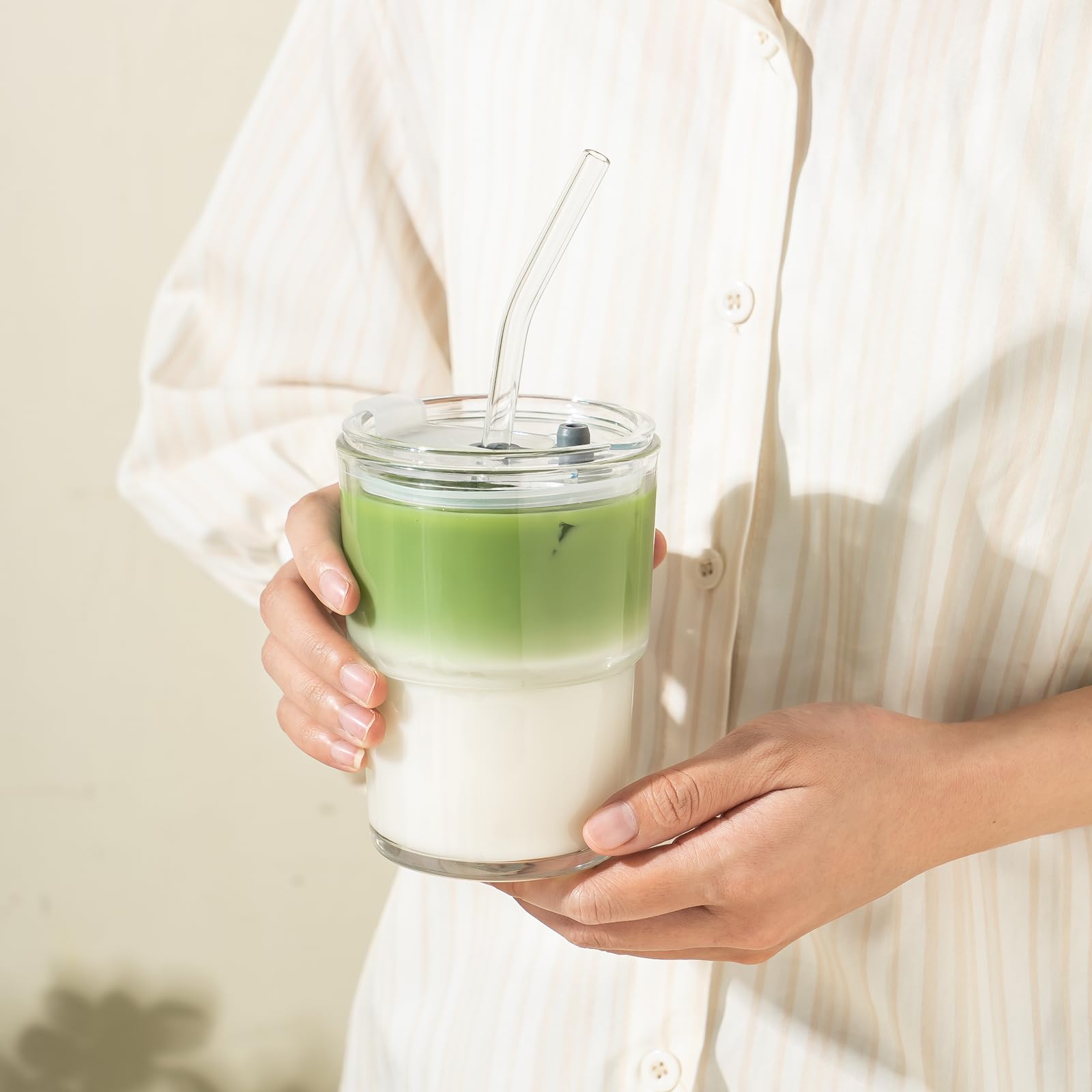 Olvini diseño dual de paja para bebidas frías y calientes.