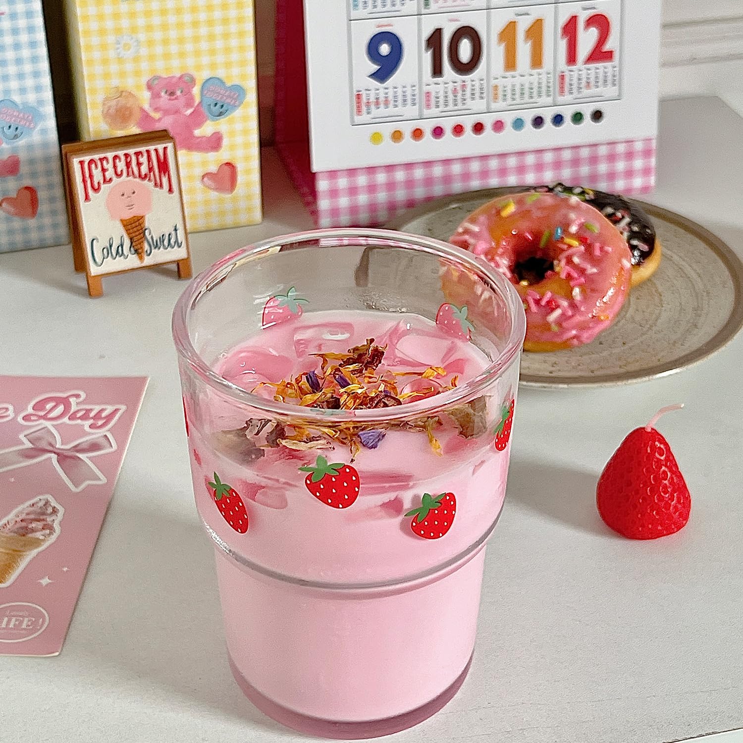 Vaso Olvini 13oz con pajilla, apto para café, jugos y batidos