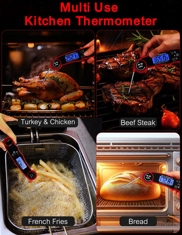 Olwayi Termómetro Digital con abrebotellas, práctico para reuniones y cocina al aire libre.