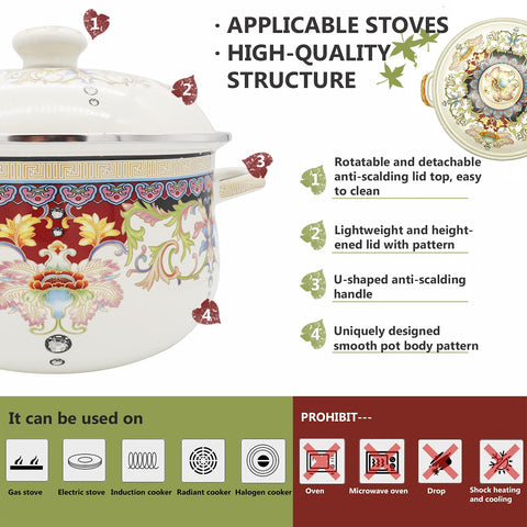 Olytaru detalle flor misteriosa, olla esmaltada para cocinar con estilo.