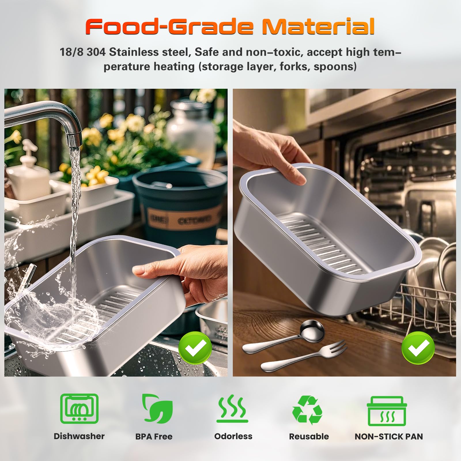 Materiales de acero inoxidable y BPA-free de Omboos para seguridad alimentaria