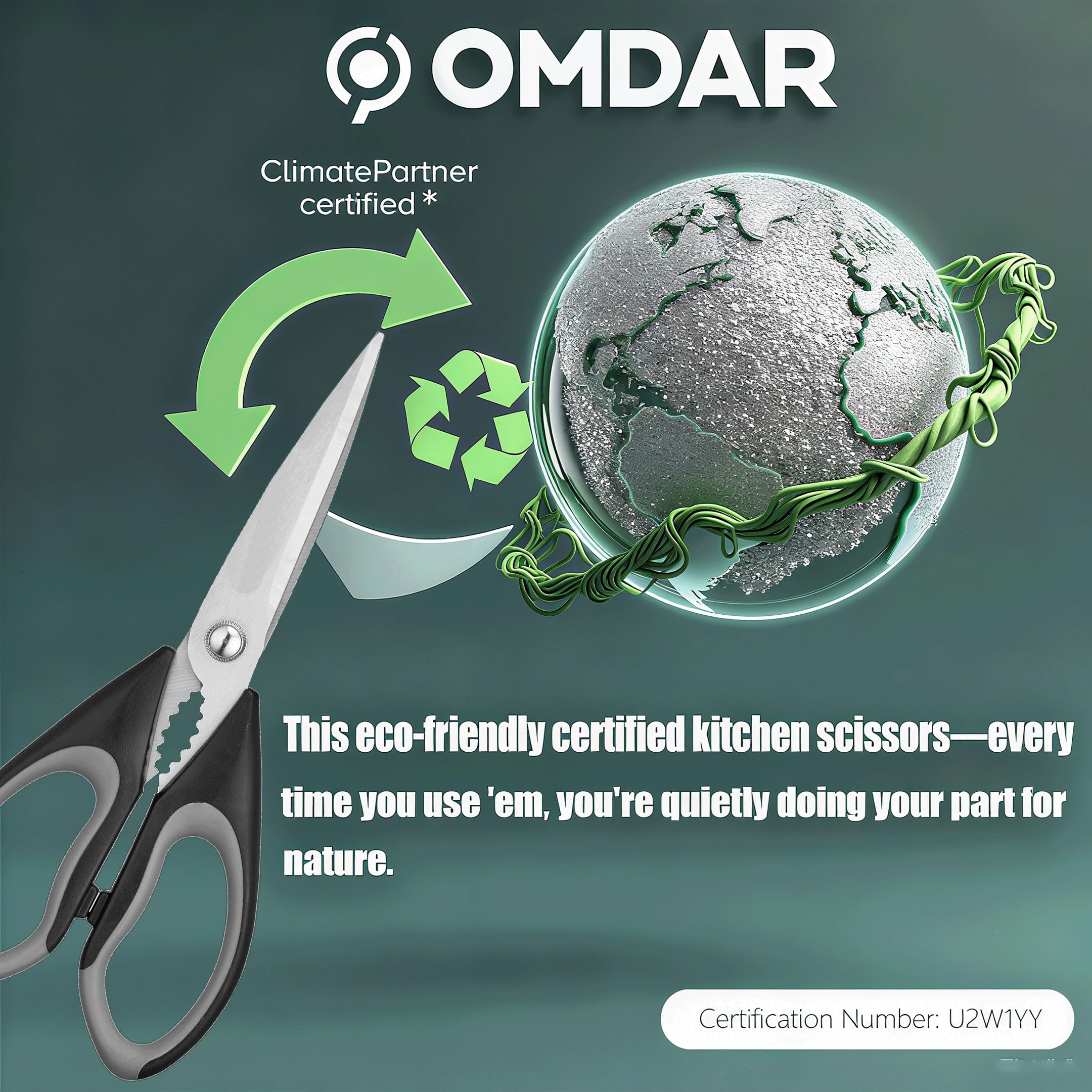 OMDAR mango ergonómico ofrece agarre cómodo y menos fatiga.
