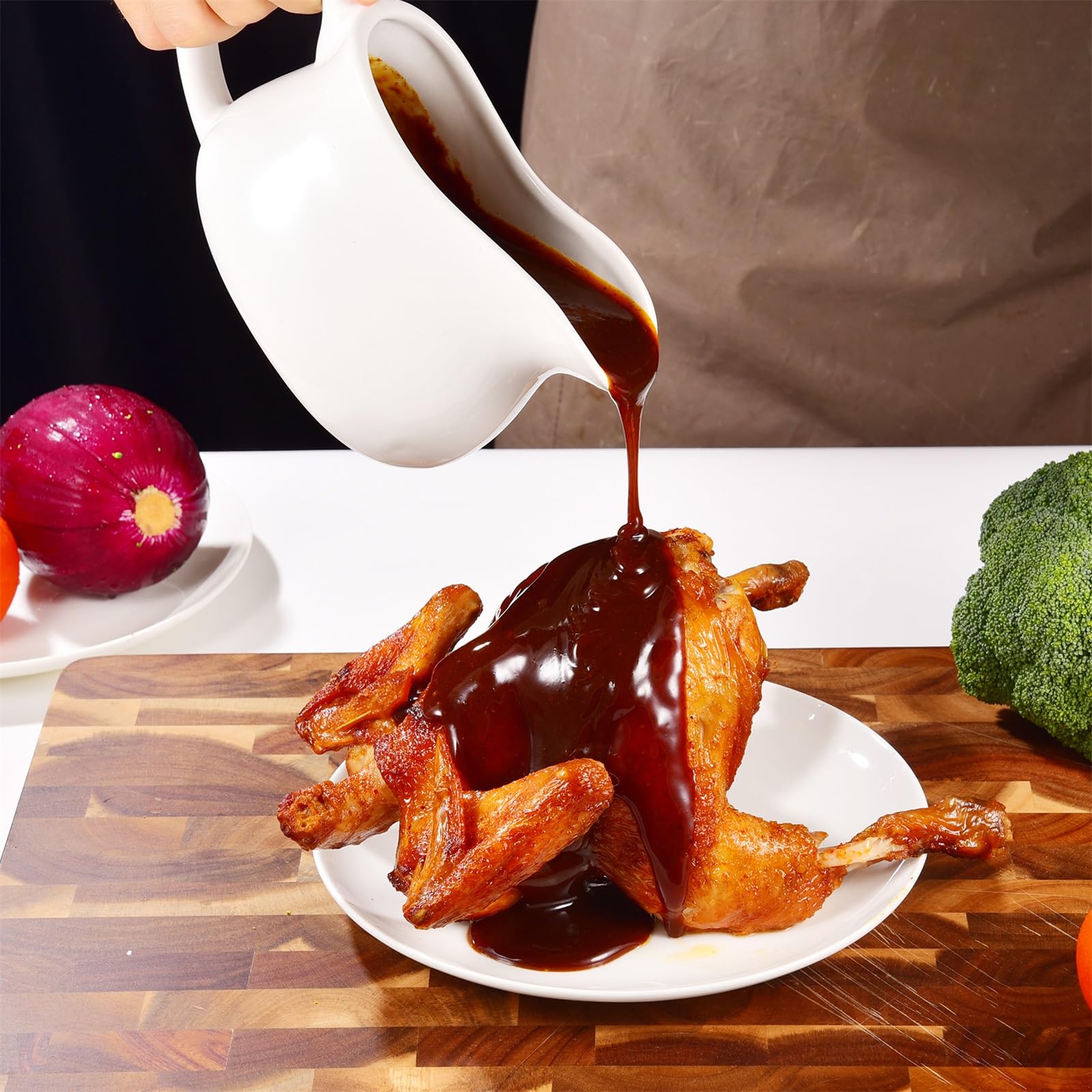 Omesata jarra salsa limpieza facil, contorno suave para lavado sencillo.