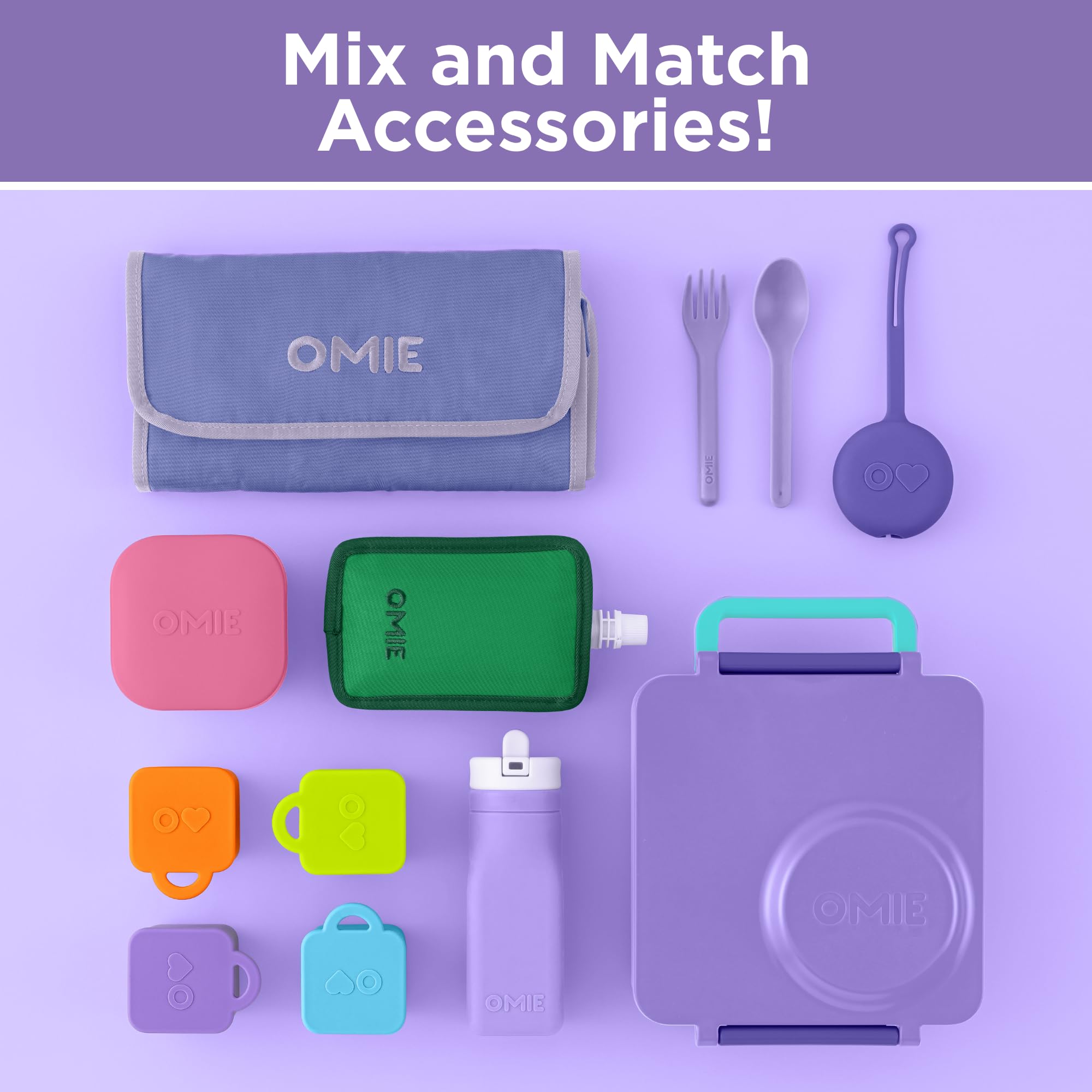 OmieBox color morado ciruela aporta estilo y motivación para la hora de comer.