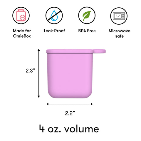 Silicona 100% segura para OmieBox Dips en congelador, microondas y lavavajillas.