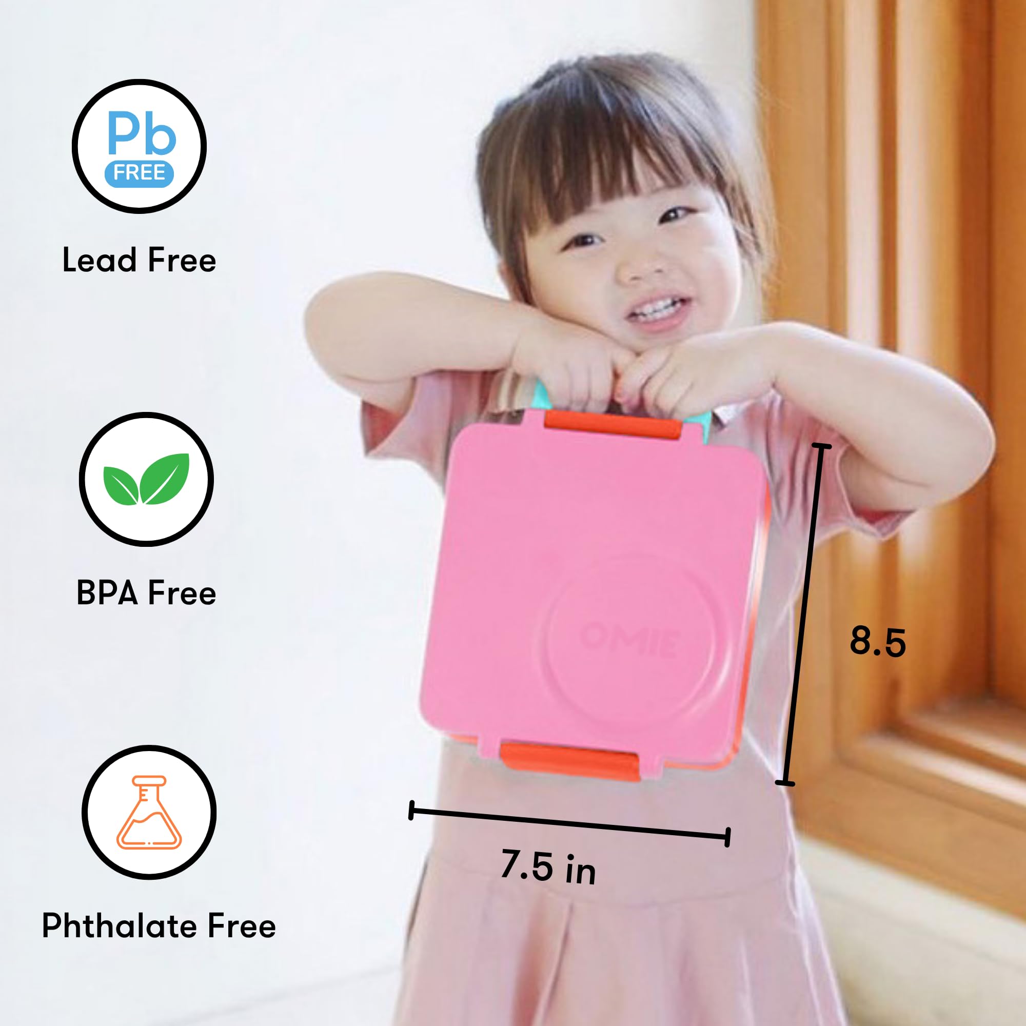 OmieBox materiales seguros sin BPA ni ftalatos.