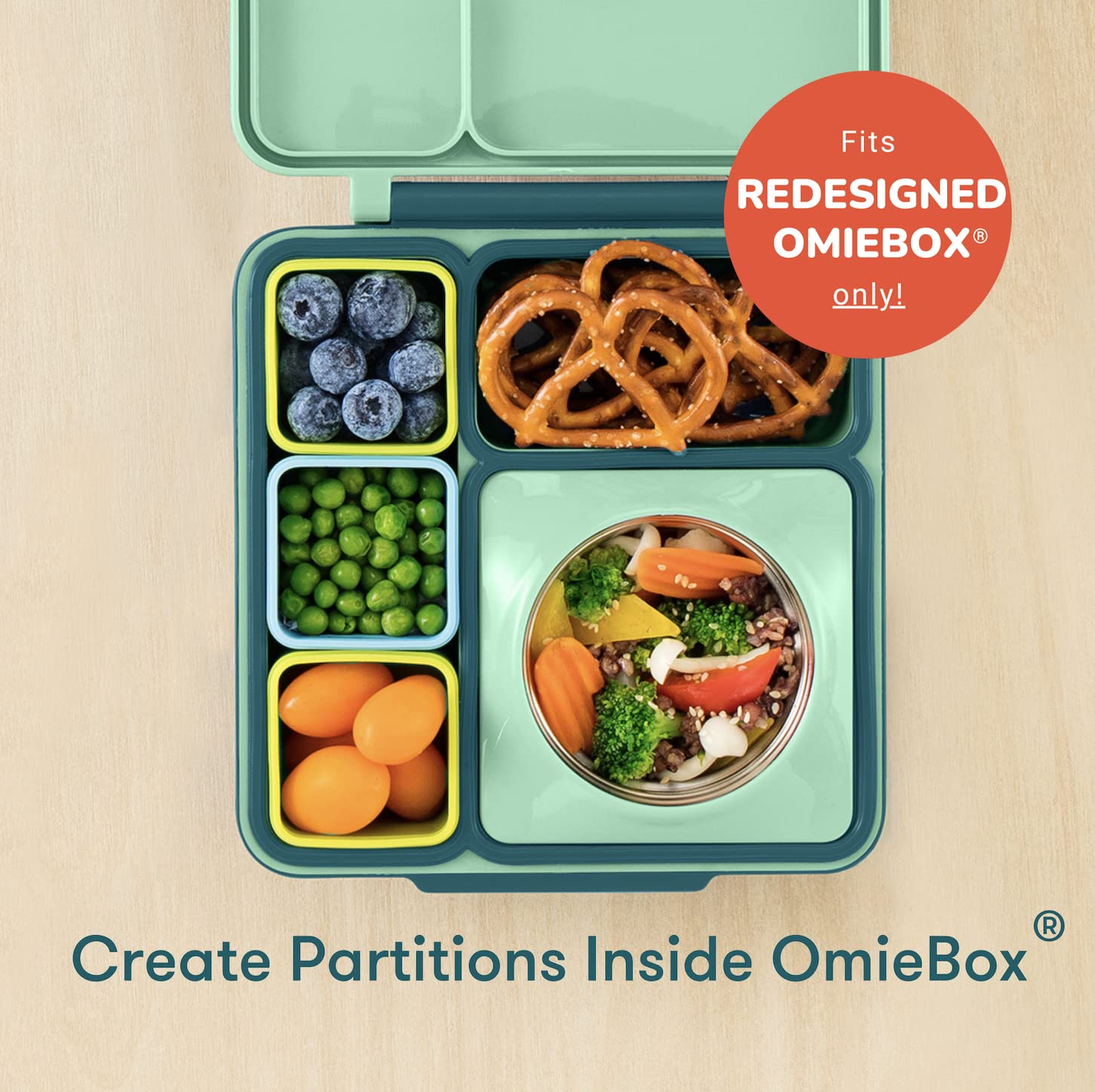 OmieBox: snack-portátiles con salsas, ideales para meriendas en movimiento y seguras.
