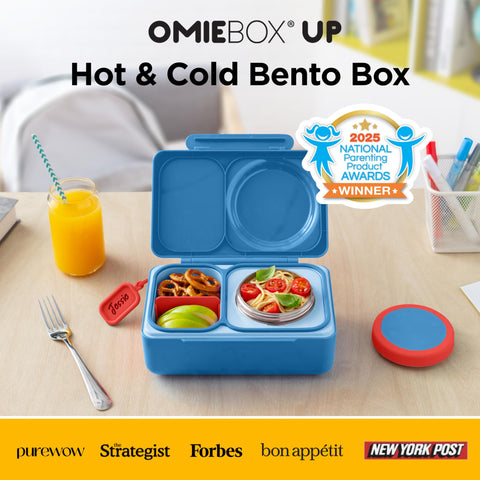 Interior de OmieBox Up con dos compartimentos para comidas y snacks.