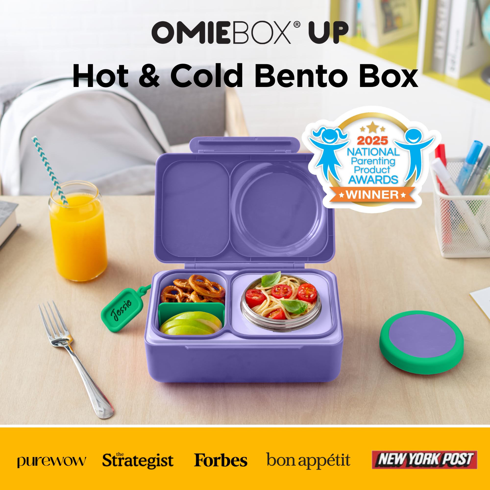 OmieBox Up jarro térmico de 12 oz mantiene la comida caliente todo el día.